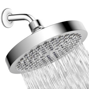 Six-Inch High Pressure Shower Head with Water
