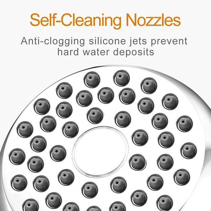 High Pressure Shower Head Self Cleaning Nozzles
