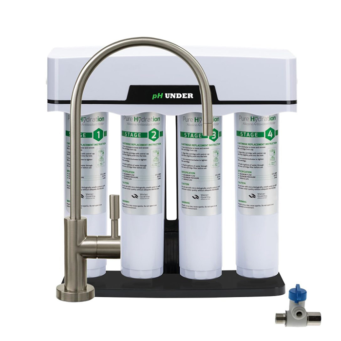 pH UNDER Water Filter Machine with Faucet and Angle Stop